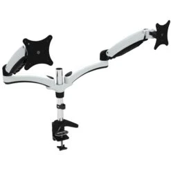 NEXT DAY Karbon S2 White Dual Monitor Arms