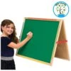 Little Acorns Solid Wood Share 'N' Write Desktop Whiteboard / Chalkboards