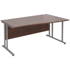 Malbec II Walnut Cantilever Wave Desks