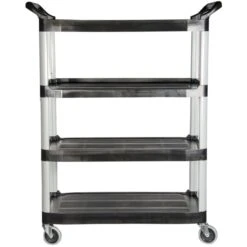 Rubbermaid X-tra Utility Trolley With 4 Open Shelves