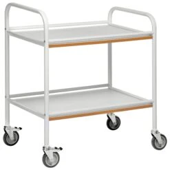 Konga 2 Tier Service Trolley With Melamine Shelves
