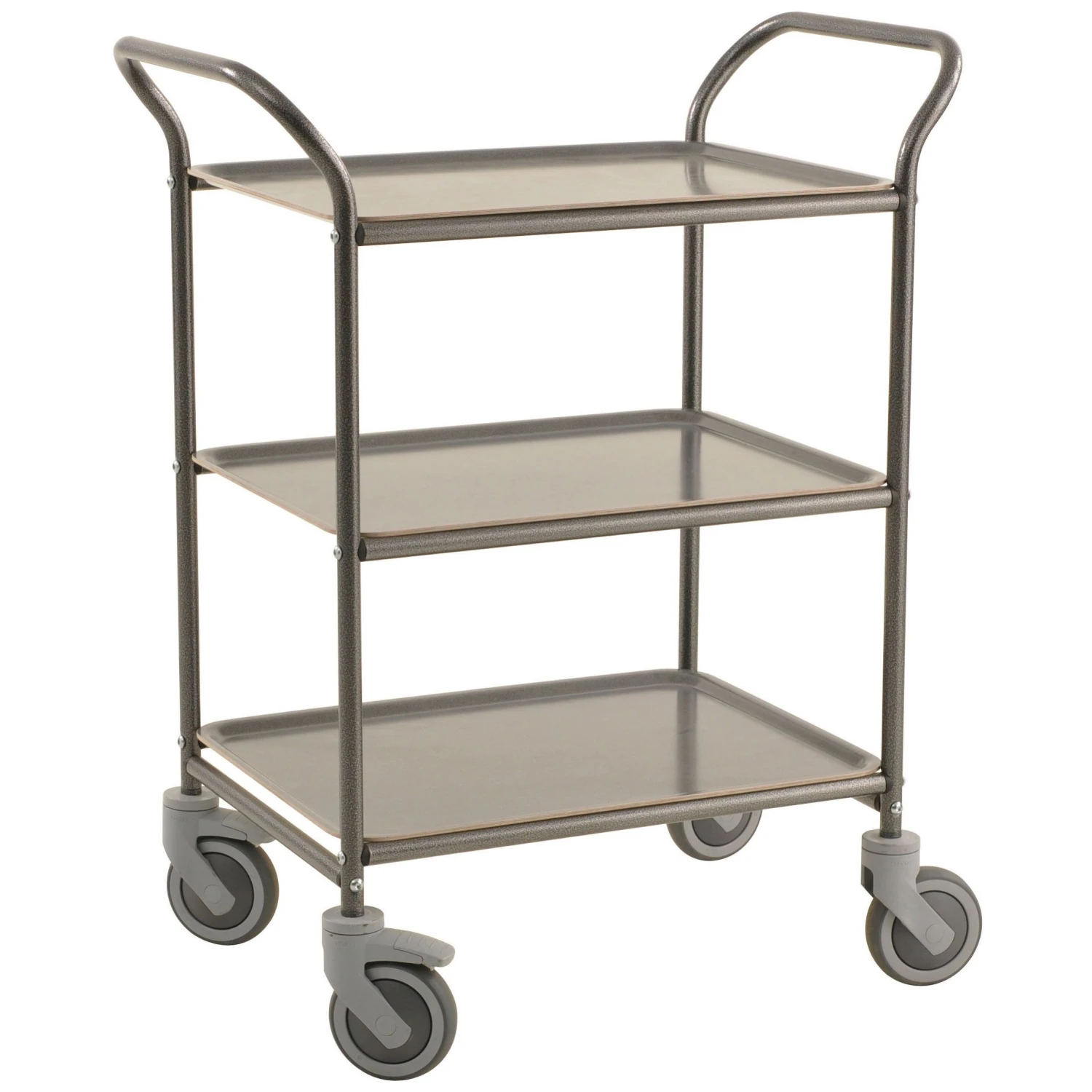 Konga 3 Tier Service Trolley With Removable Non-Slip Surface Trays 1 Konga 3 Tier Service Trolley With Removable Non-Slip Surface Trays