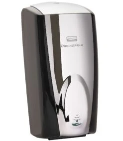 Rubbermaid Wall Mounted Black/Chome AutoFoam Dispenser With Refill