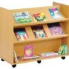 Double Sided Angled Library Bookcase