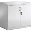 White Lumina High Gloss Double Door Cupboard