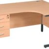 Karbon K1 Ergonomic Cantilever Office Desks With Fixed Pedestal