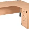 Karbon K1 Ergonomic Cantilever Office Desks With 600D Desk End Pedestal