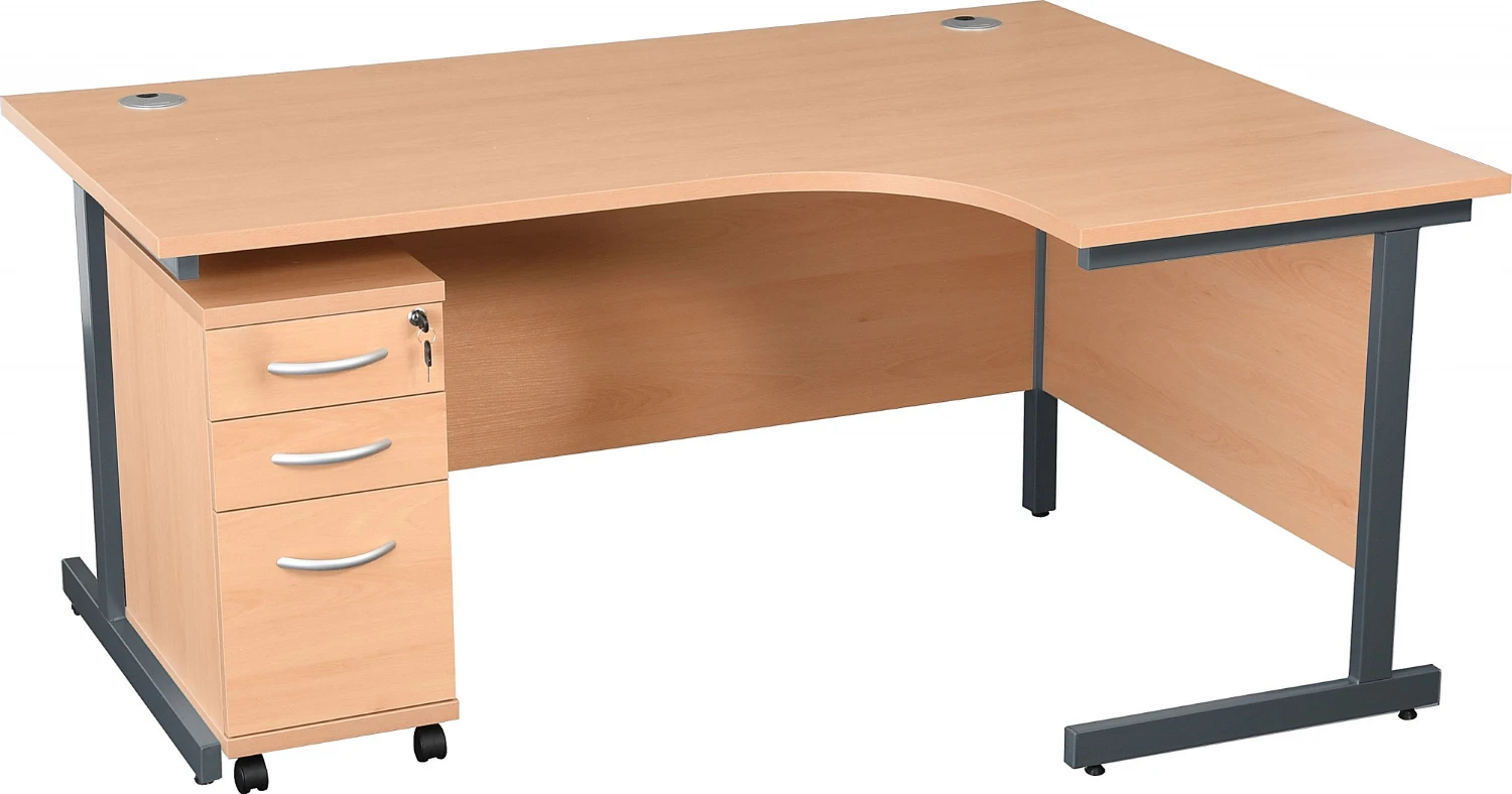 Karbon K1 Ergonomic Cantilever Office Desks With Narrow Under Desk Pedestal 1 Karbon K1 Ergonomic Cantilever Office Desks With Narrow Under Desk Pedestal