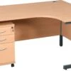 Karbon K1 Ergonomic Cantilever Office Desks With Tall Under Desk Pedestal