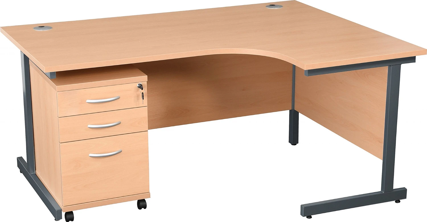 Karbon K1 Ergonomic Cantilever Office Desks With Tall Under Desk Pedestal 1 Karbon K1 Ergonomic Cantilever Office Desks With Tall Under Desk Pedestal
