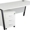 Karbon K6 A-Frame Rectangular Desks With Under Desk Mobile Pedestal