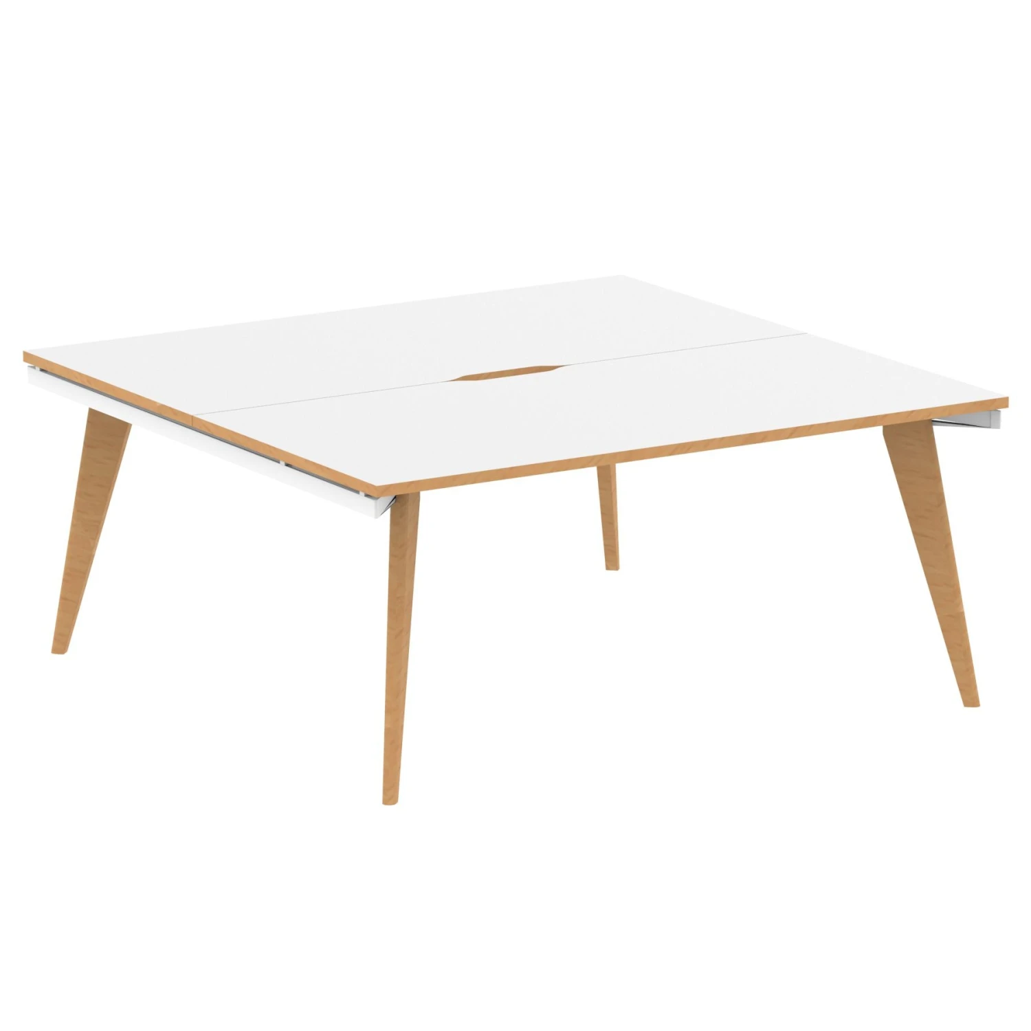 Bianco 2 Person Back To Back Rectangular Bench Desk 1 Bianco 2 Person Back To Back Rectangular Bench Desk