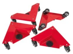 Sealey Set Of 4 Corner Transport Dollies - 150kg Capacity