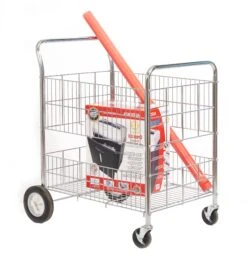 Chrome Plate Wire Basket Trolley
