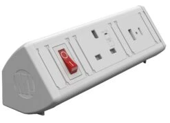 Desktop Power Module With 1 Power Socket With 1 USB A And 1 USB C Fast Charge Sockets