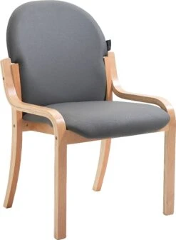 Lincoln Wooden Frame Vinyl Stacking Chair Without Arms