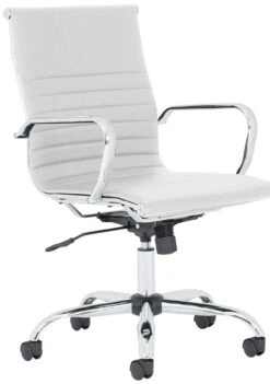 Chase White Bonded Leather Office Chair