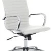 Chase White Bonded Leather High Back Office Chair