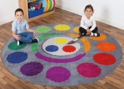 Decorative Colour Wheel Carpet