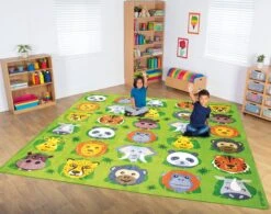 Zoo Conservation Large Square Placement Carpet